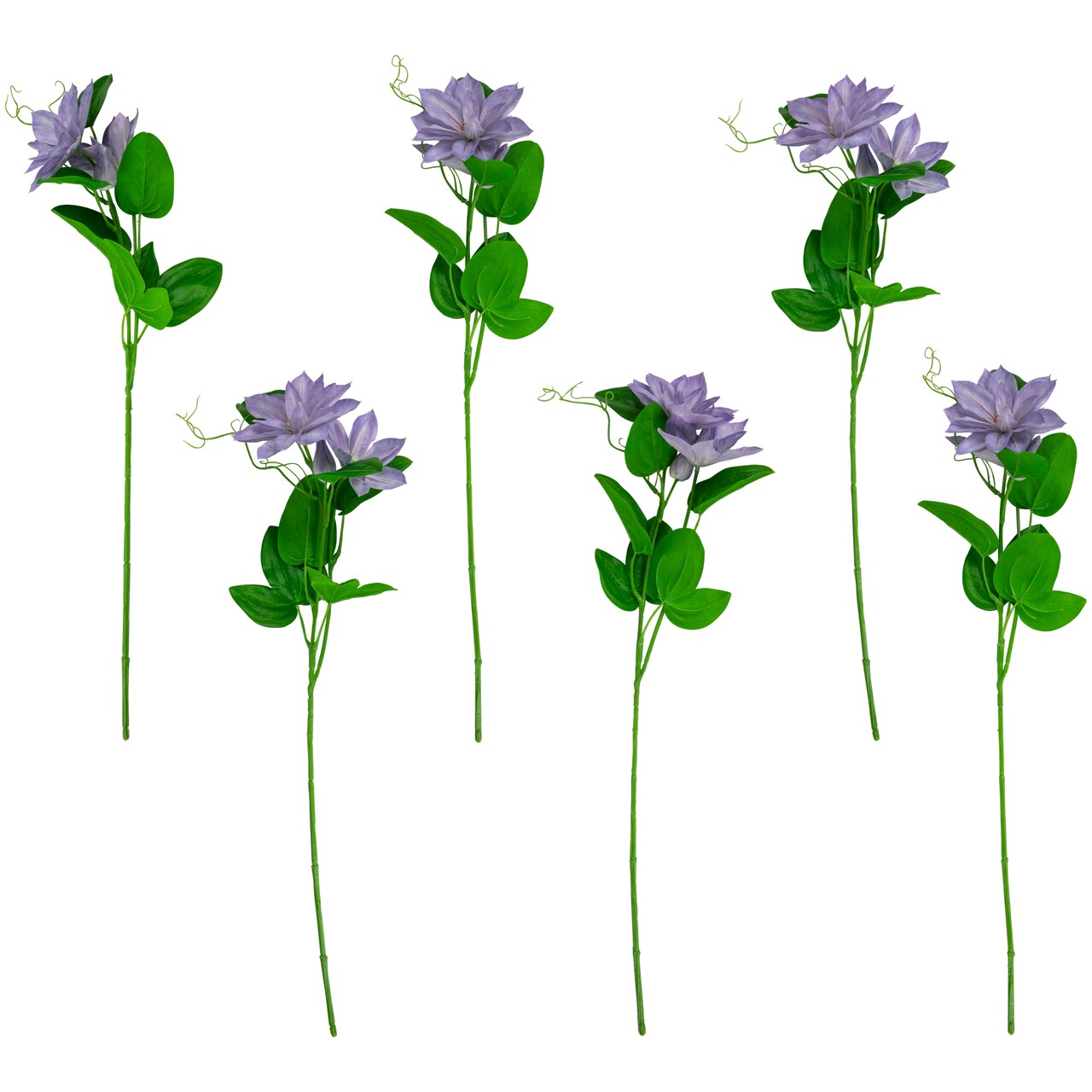 Northlight Real Touch&#x2122; Purple Artificial Lotus Floral Sprays, Set of 6 - 25&#x22;